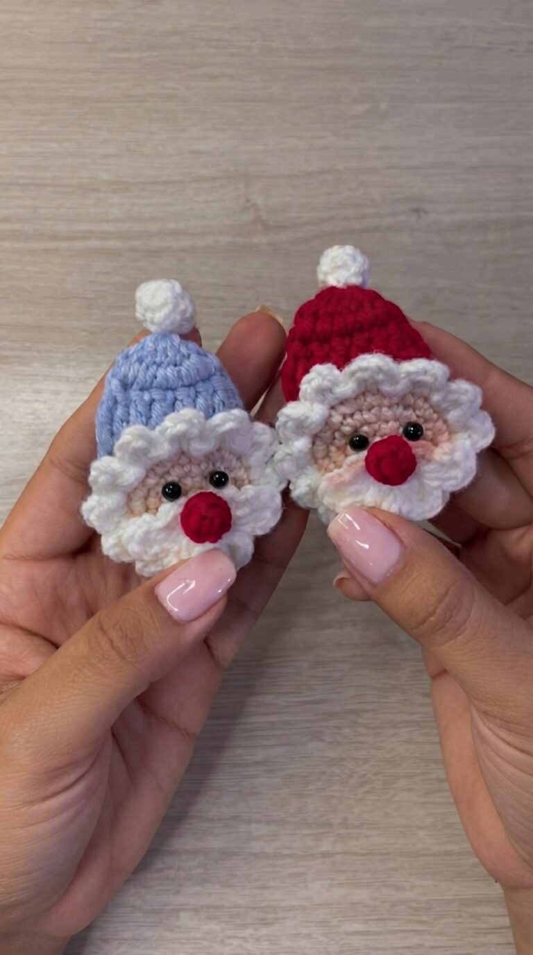 Crochet Santa Claus Ornaments Pattern 6