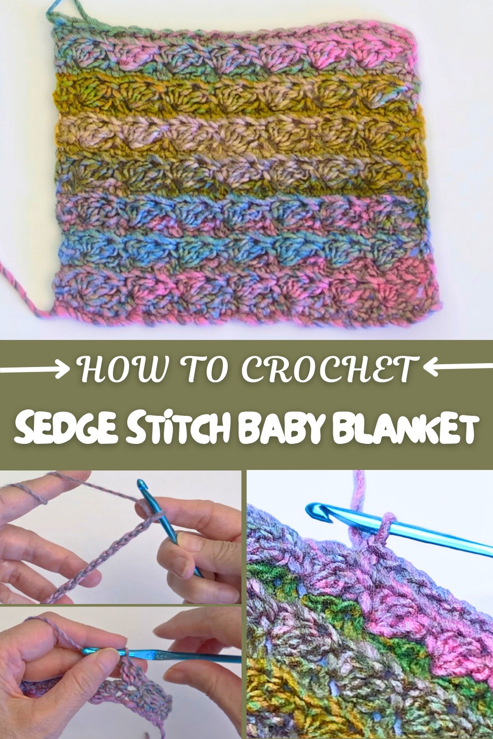 Crochet Sedge Stitch Baby Blanket Pattern