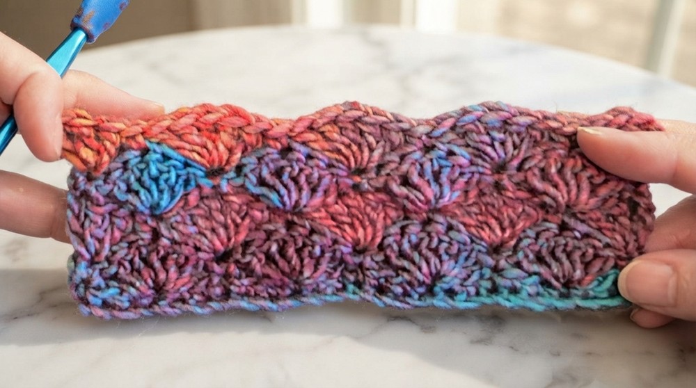 Crochet Shell Stitch Cowl Pattern 4