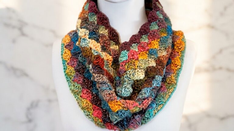 Crochet Shell Stitch Cowl Pattern 6