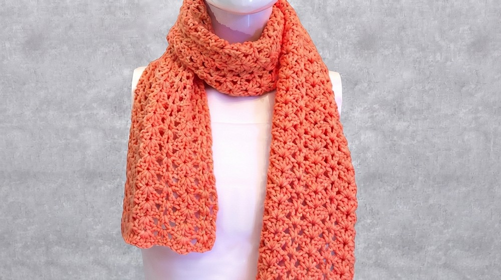 Crochet Shell & V Stitch Scarf Pattern 7