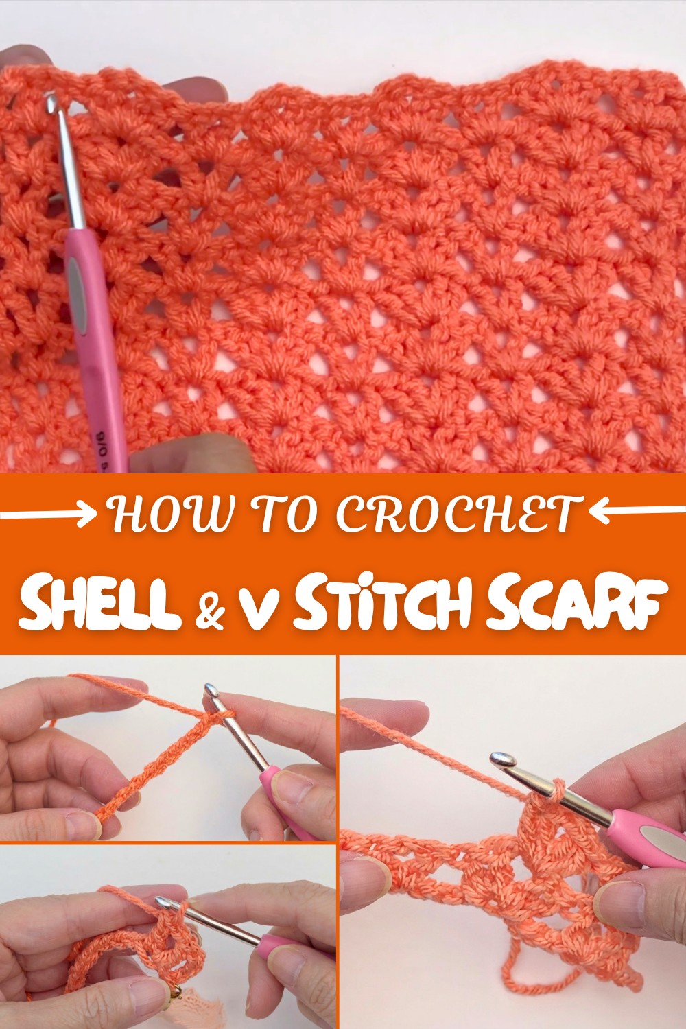Crochet Shell & V Stitch Scarf Pattern