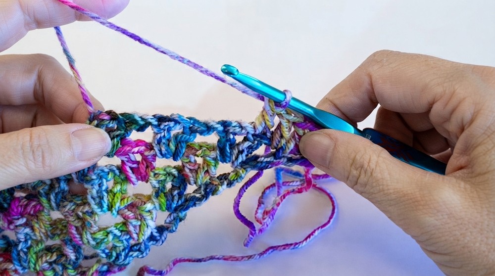 Crochet Triangular Shawl Pattern 4