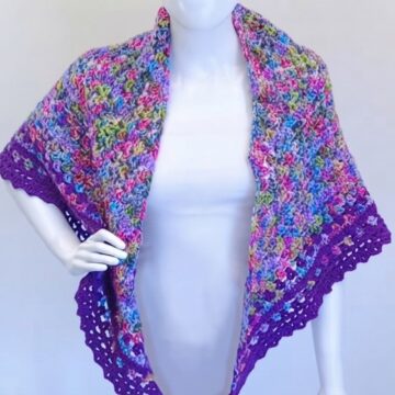 Crochet Triangular Shawl Pattern 6