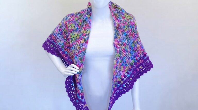 Crochet Triangular Shawl Pattern 6
