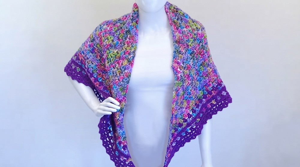 Crochet Triangular Shawl Pattern 6