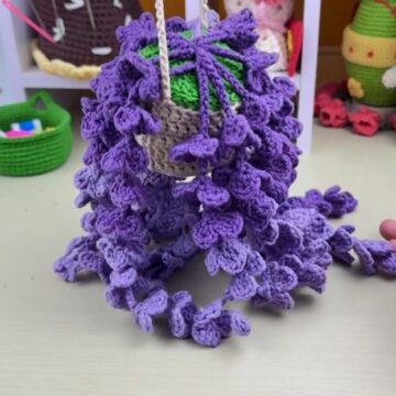 Crochet Wisteria Hanging Basket Pattern 7