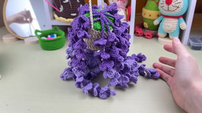 Crochet Wisteria Hanging Basket Pattern 7