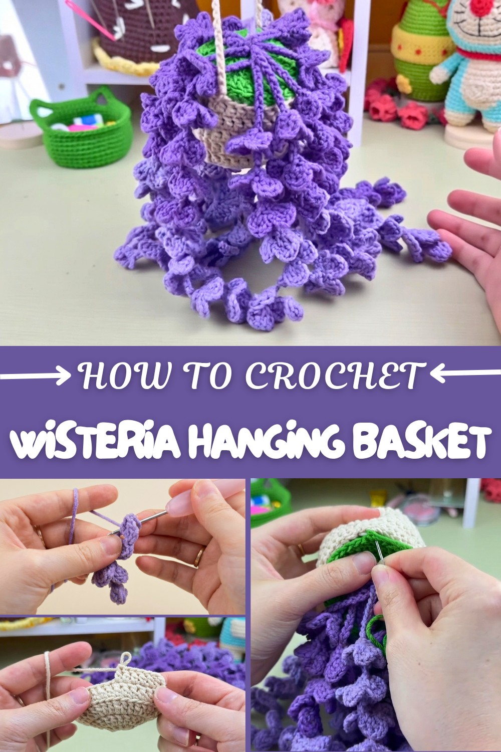 Crochet Wisteria Hanging Basket Pattern