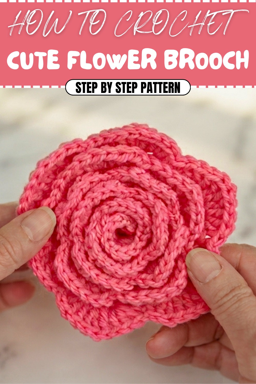 Cute Crochet Flower Brooch Pattern (1)