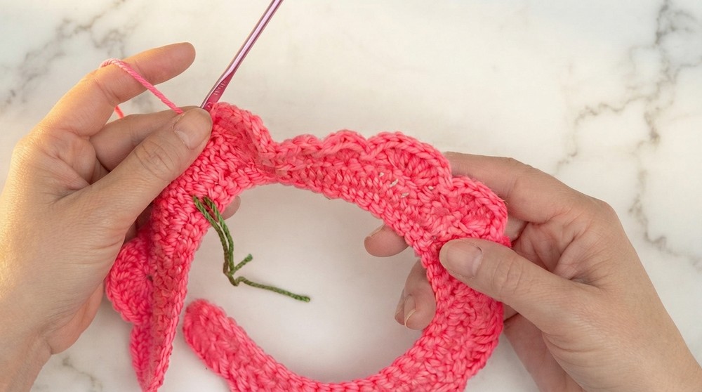 Cute Crochet Flower Brooch Pattern 4