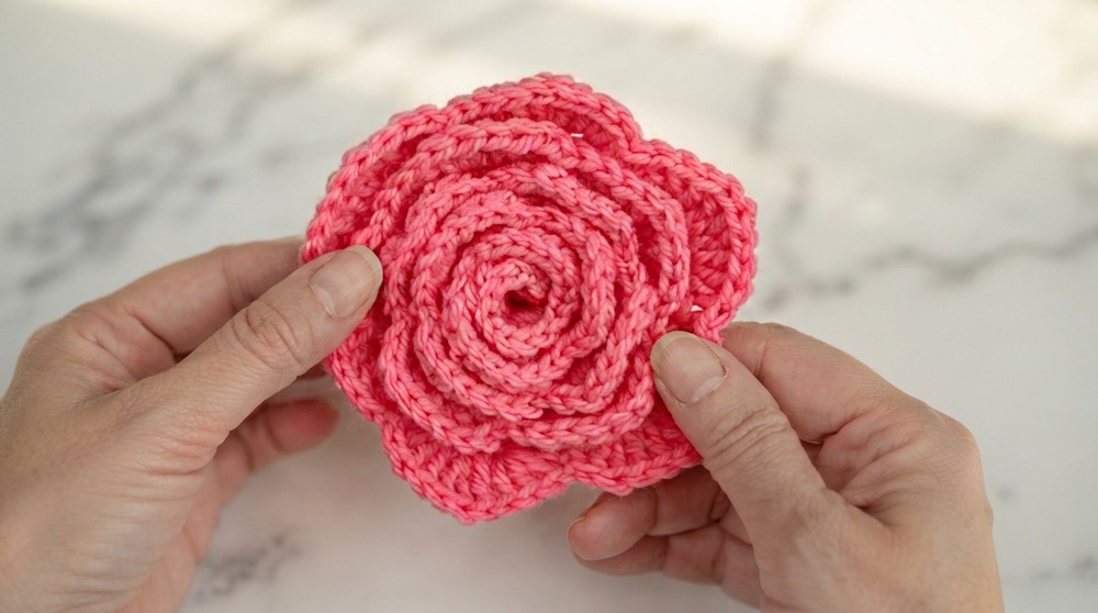 Cute Crochet Flower Brooch Pattern 5
