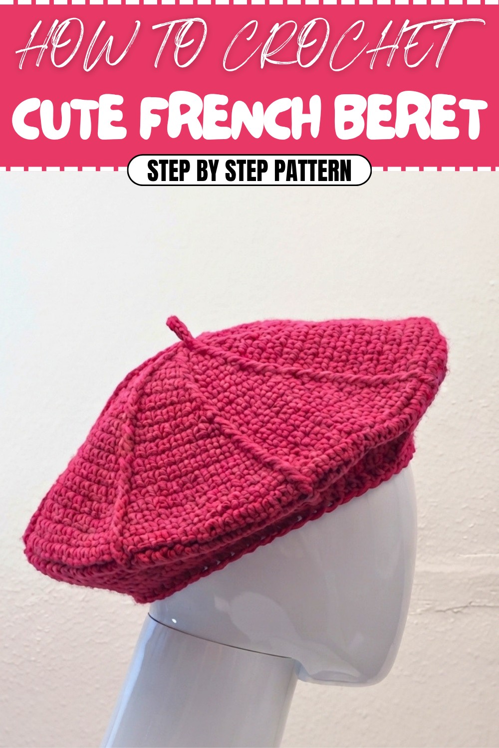 Cute Crochet French Beret Pattern (1)