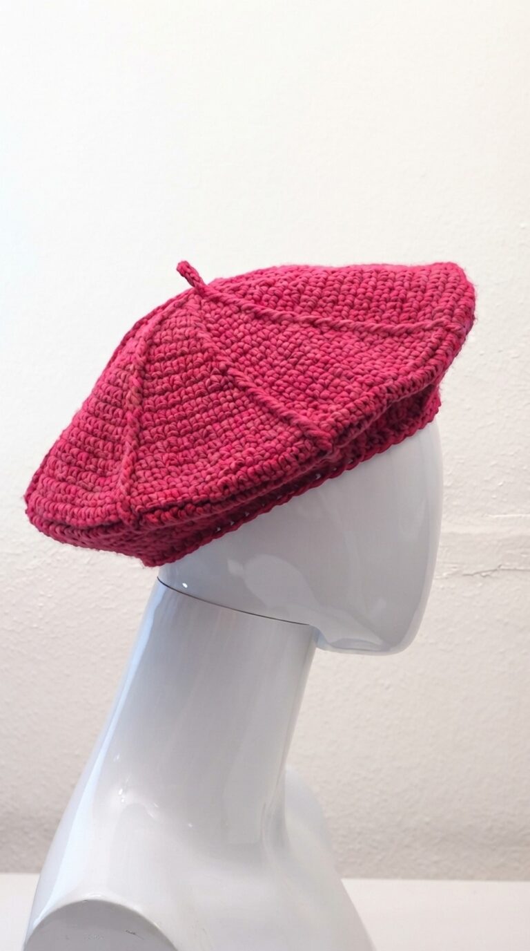 Cute Crochet French Beret Pattern 6