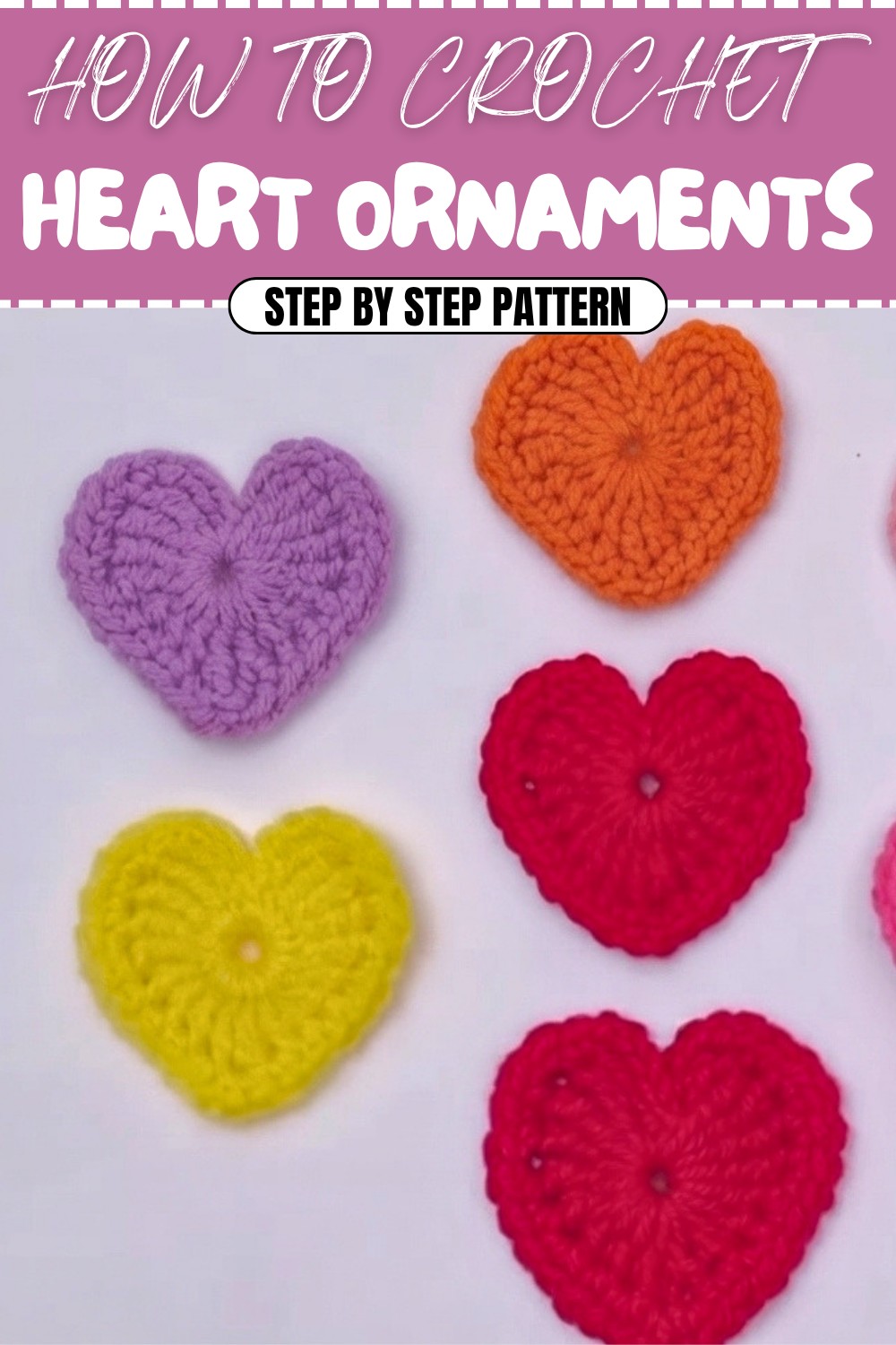 Cute Crochet Heart Ornaments Pattern (1)