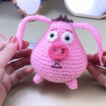 Easy Crochet Flying Pig Pattern 8