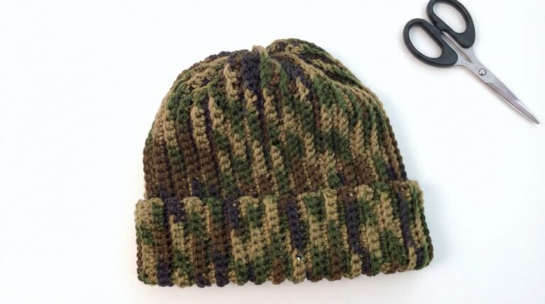 Easy Crochet Ribbed Hat Pattern 6
