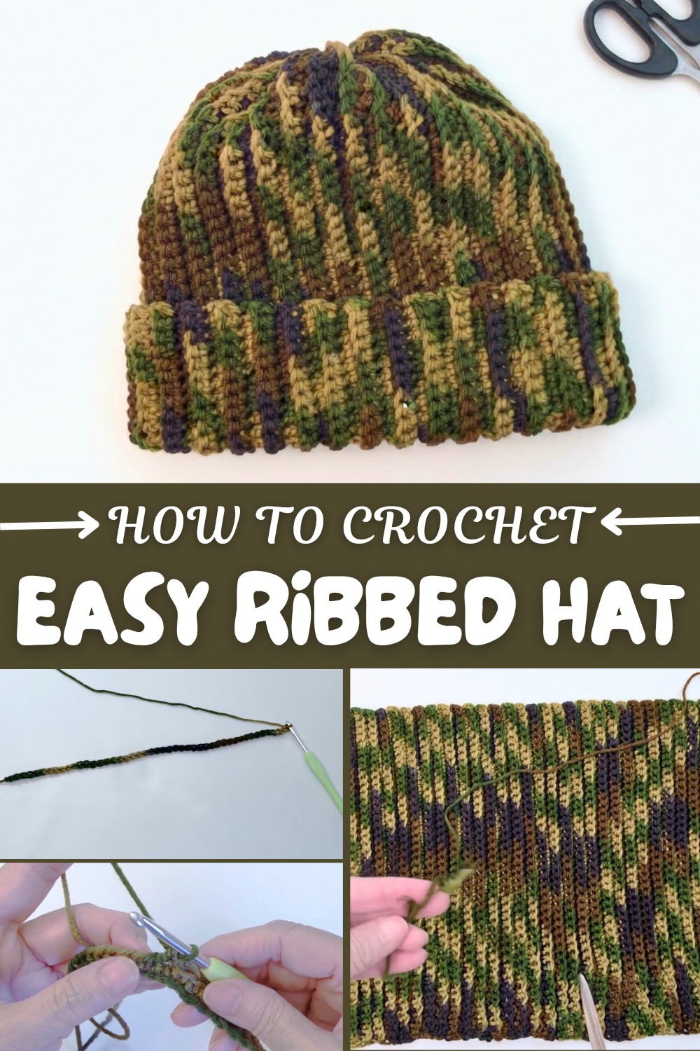Easy Crochet Ribbed Hat Pattern