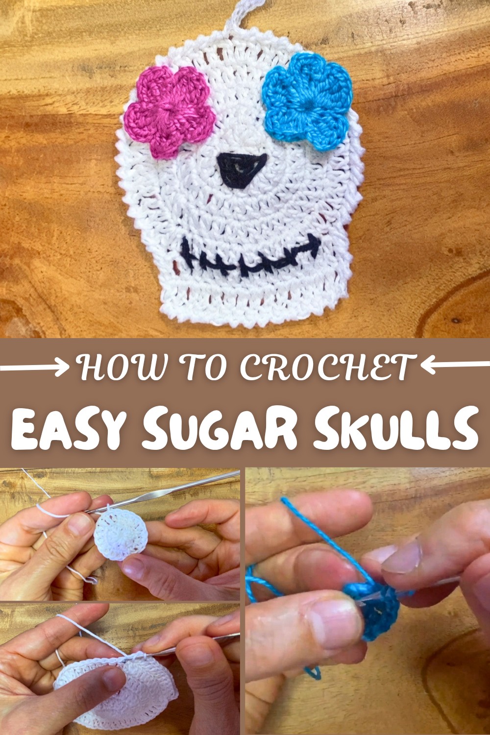 Easy Crochet Sugar Skulls Pattern