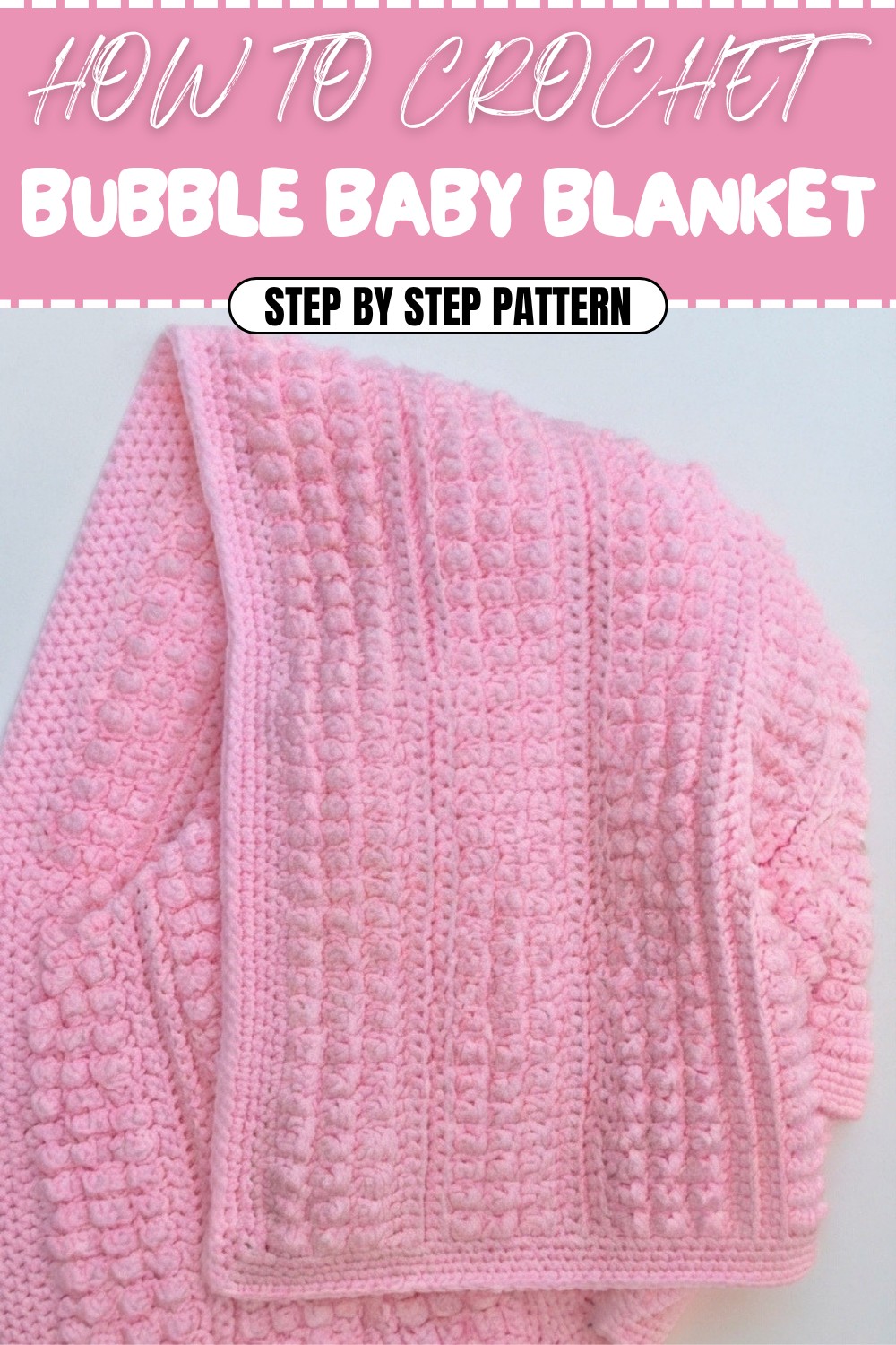 Free Crochet Bubble Baby Blanket Pattern