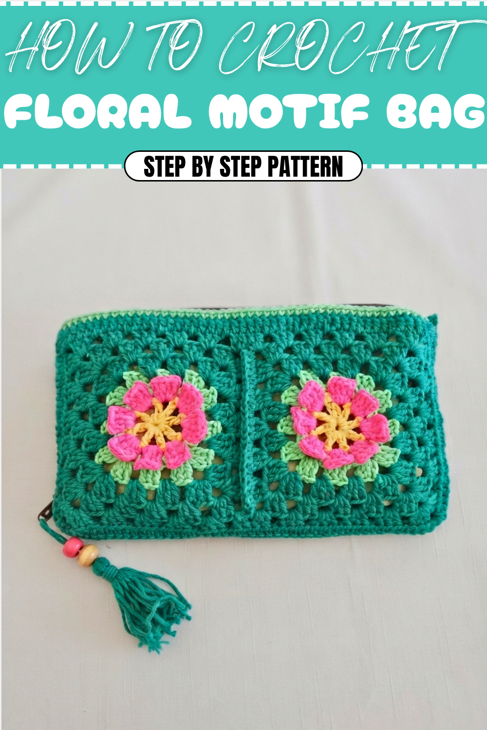 Free Crochet Floral Motif Bag