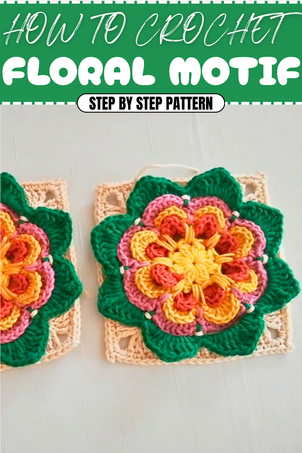 Free Crochet Floral Motif