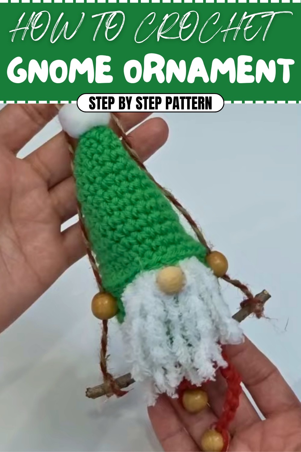 Free Crochet Gnome Ornament Pattern