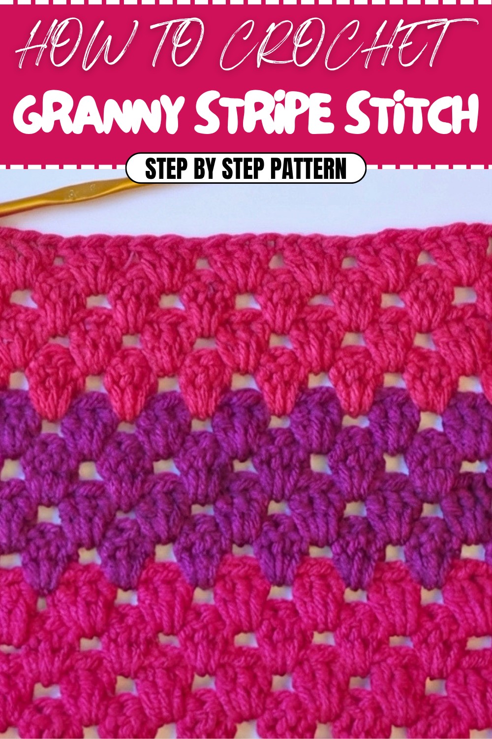 Free Crochet Granny Stripe Stitch Pattern