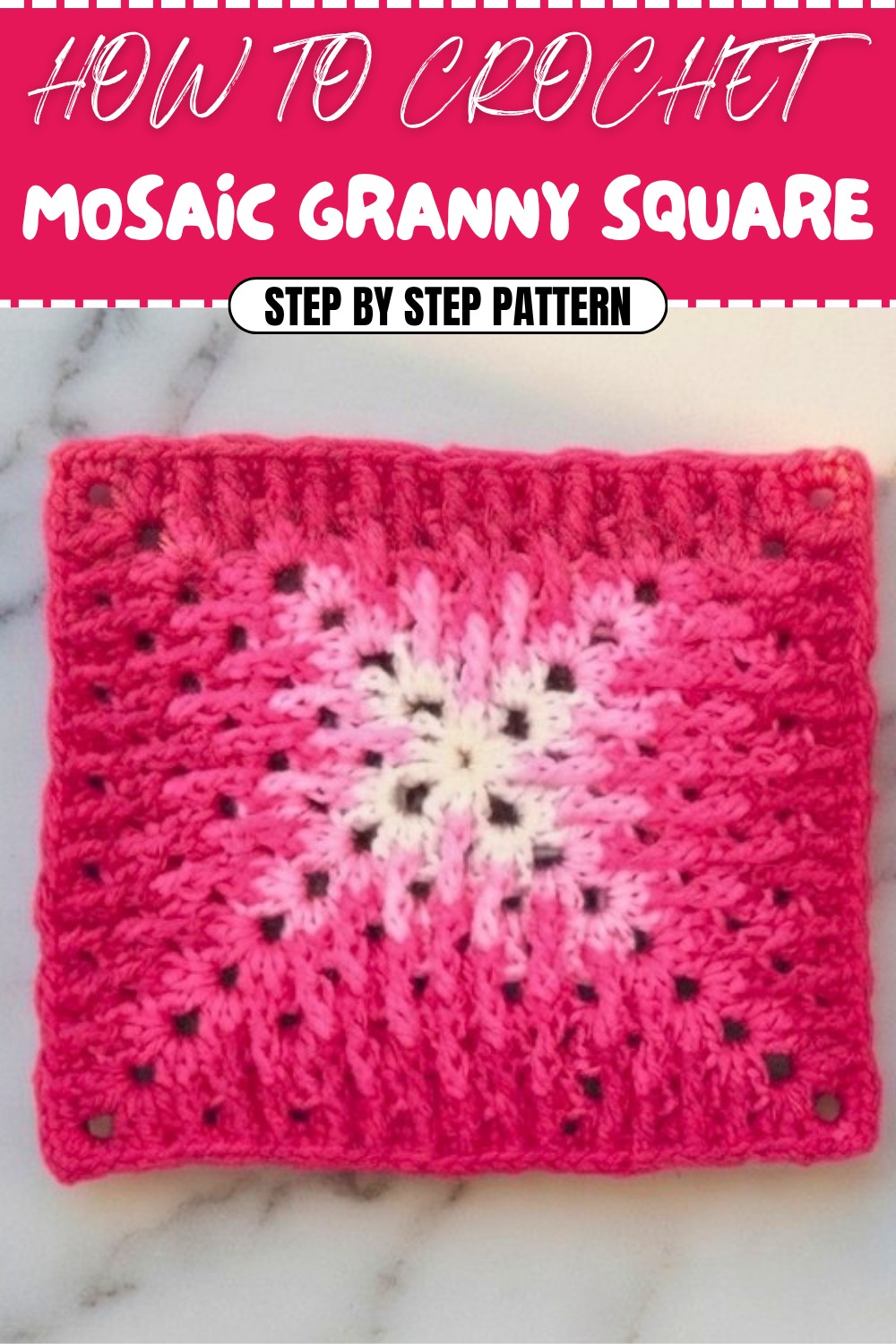 Free Crochet Mosaic Granny Square Pattern