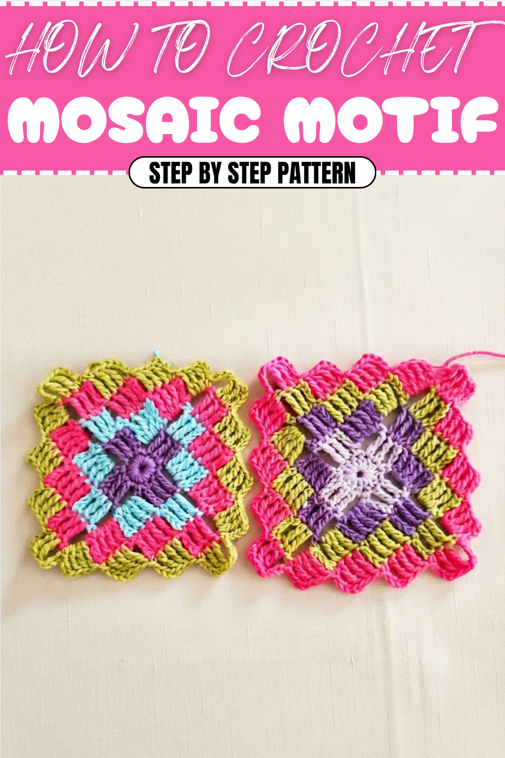 Free Crochet Mosaic Motif