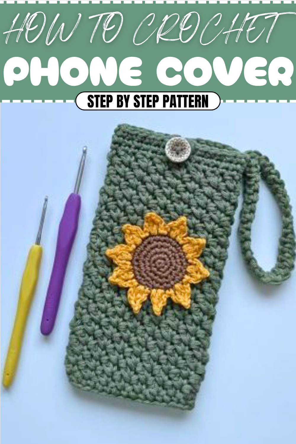 Free Crochet Phone Cover With Sunflower