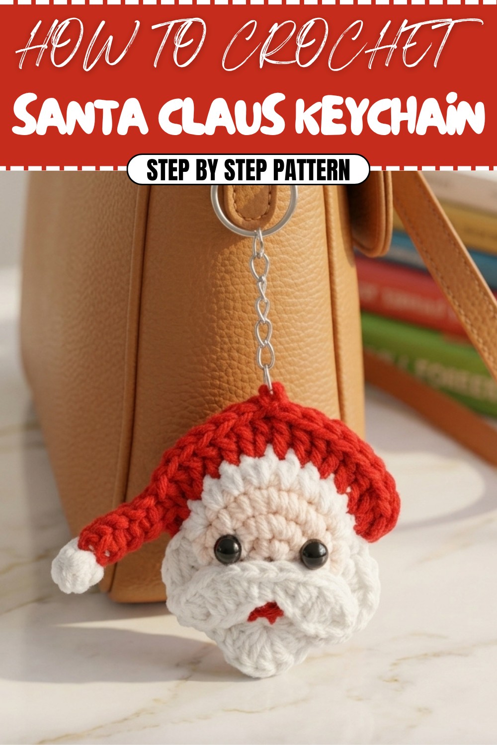 Free Crochet Santa Claus Keychain Pattern