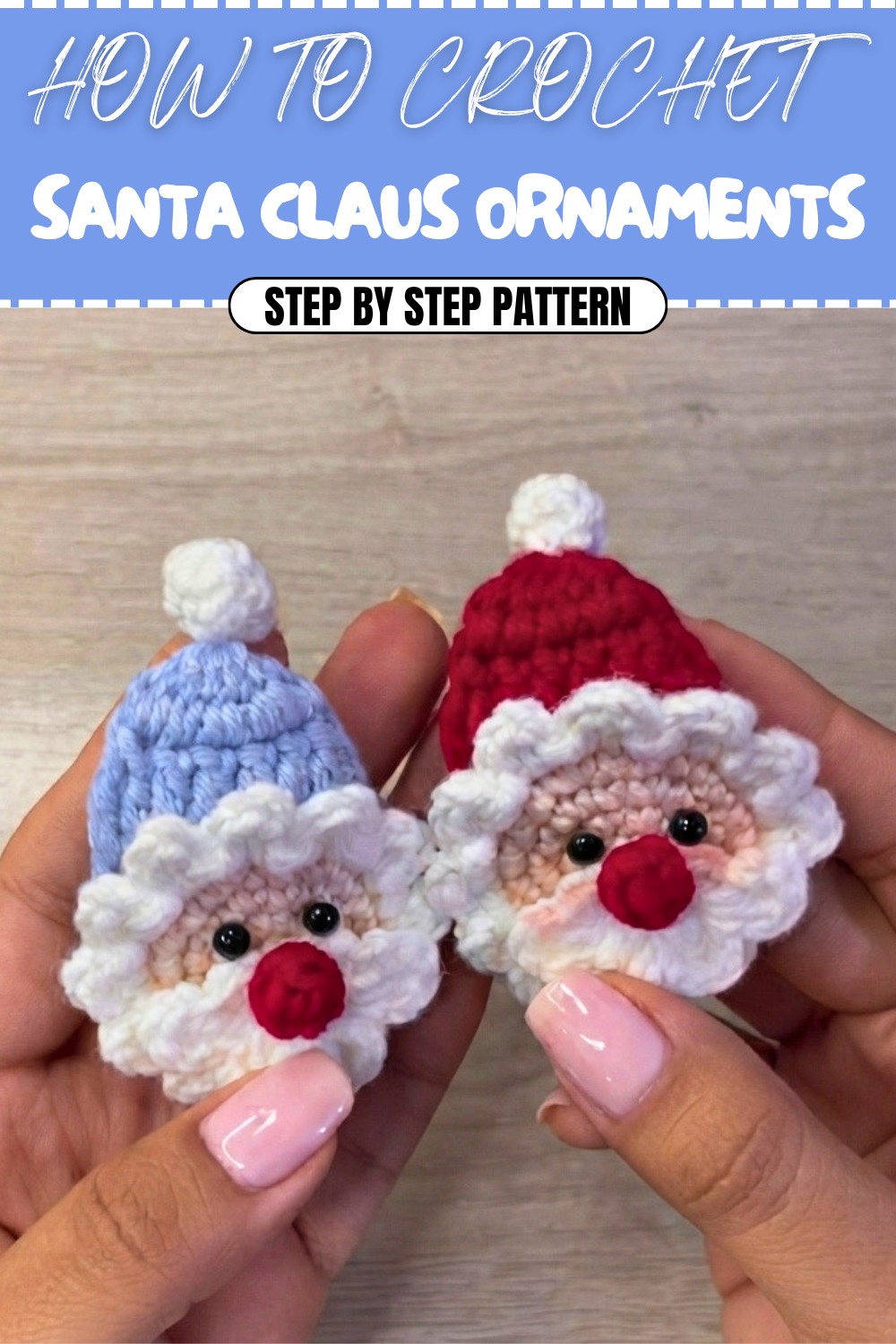 Free Crochet Santa Claus Ornaments Pattern