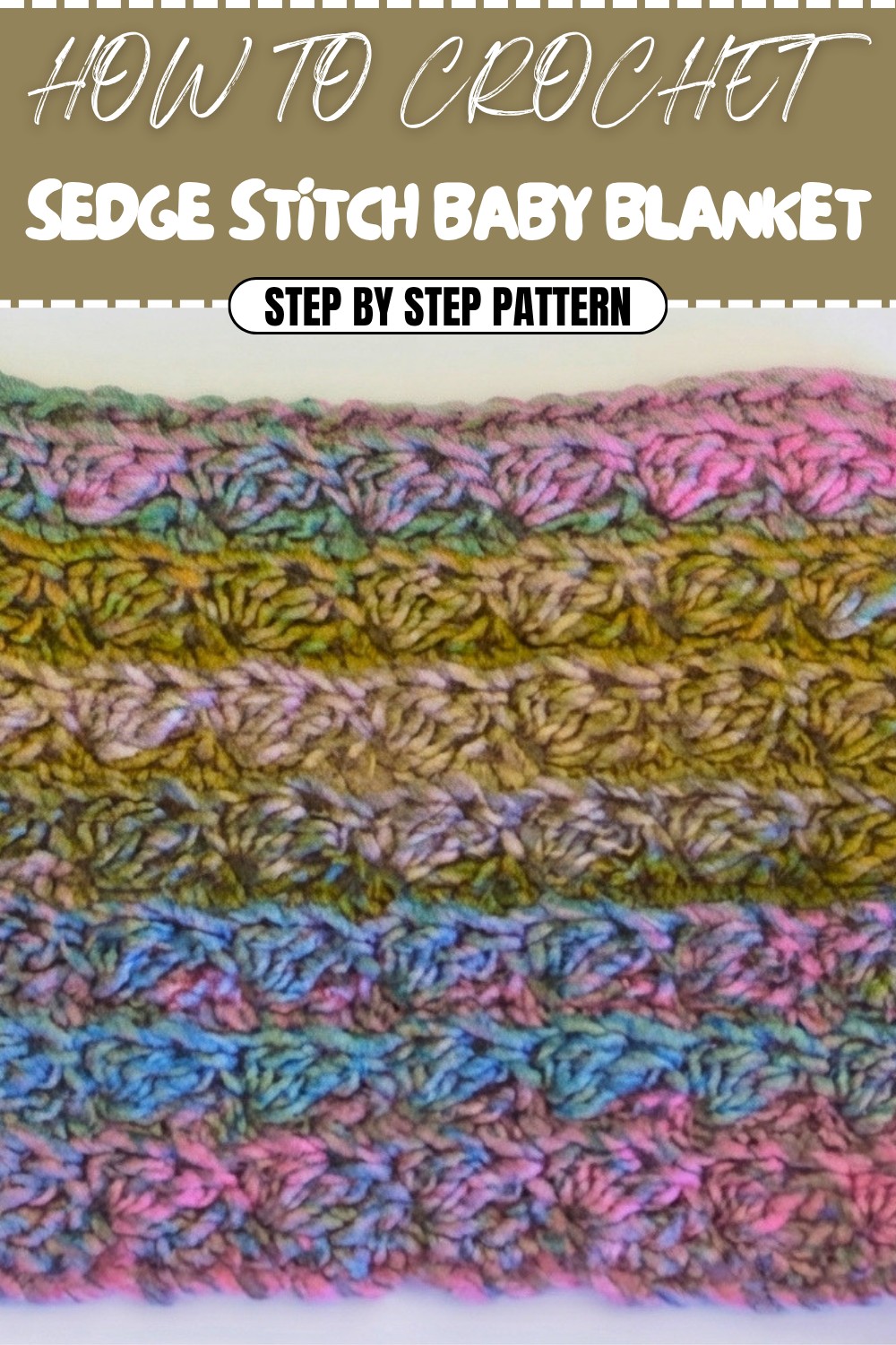 Free Crochet Sedge Stitch Baby Blanket Pattern