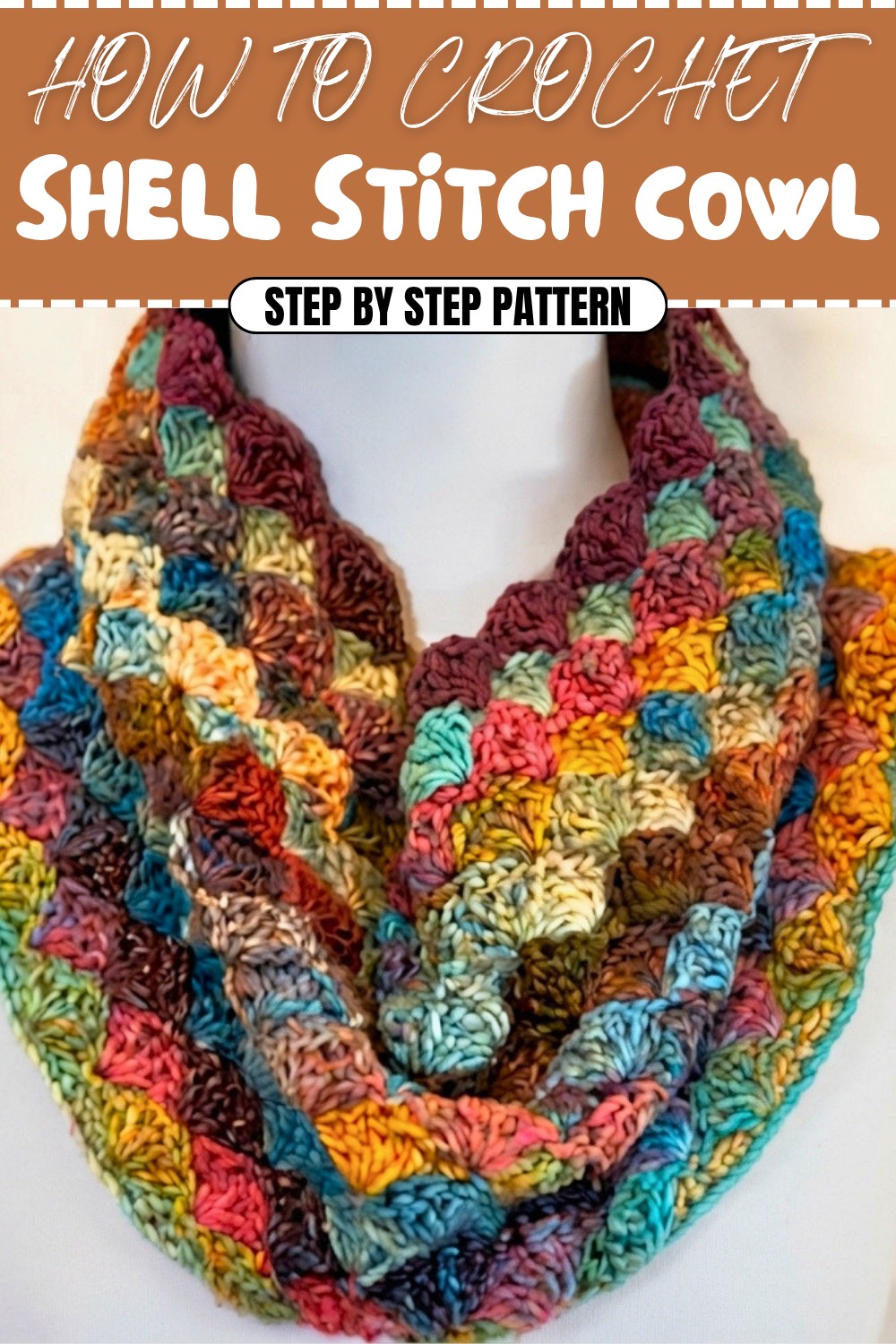 Free Crochet Shell Stitch Cowl Pattern