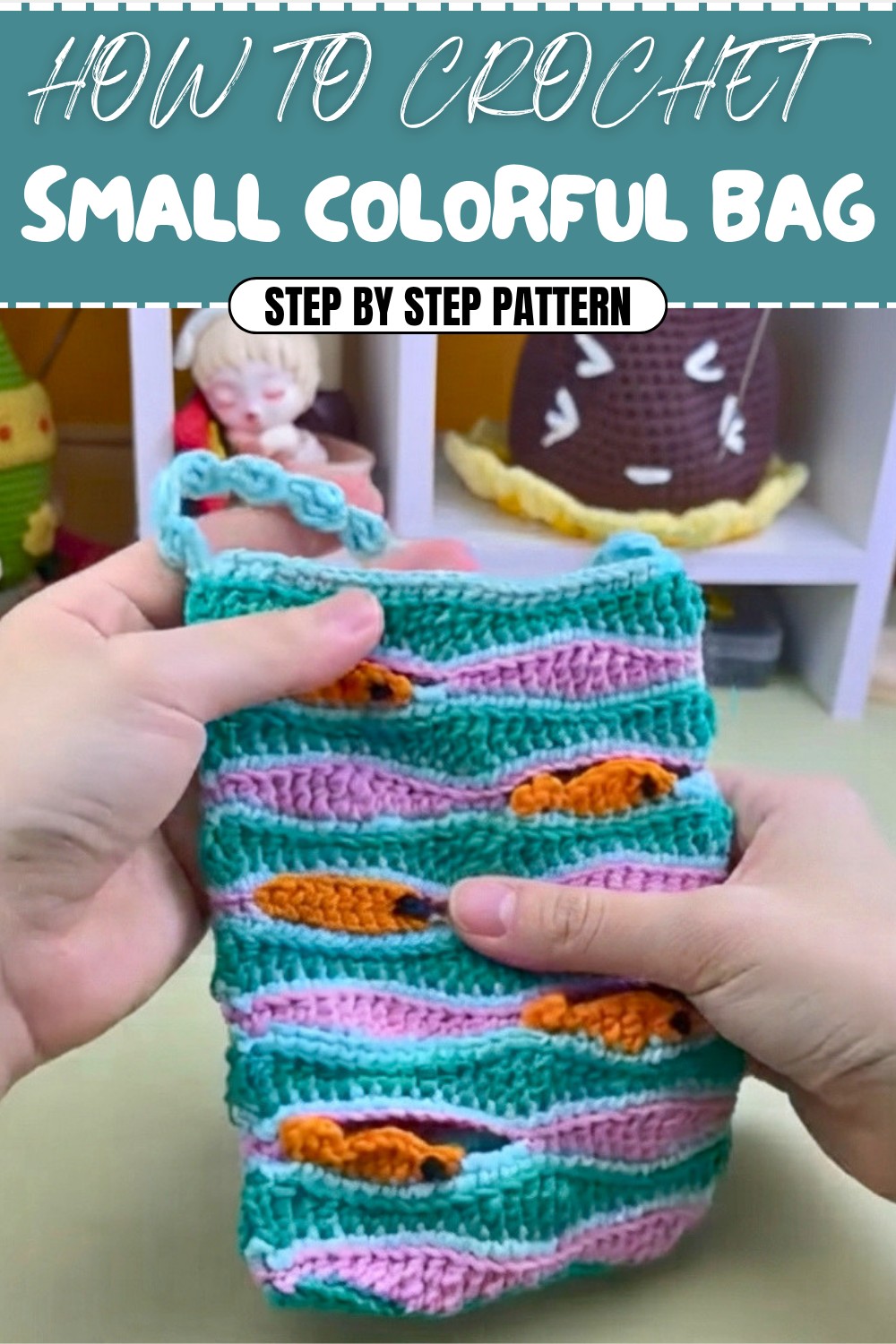 Free Crochet Small Colorful Bag Pattern