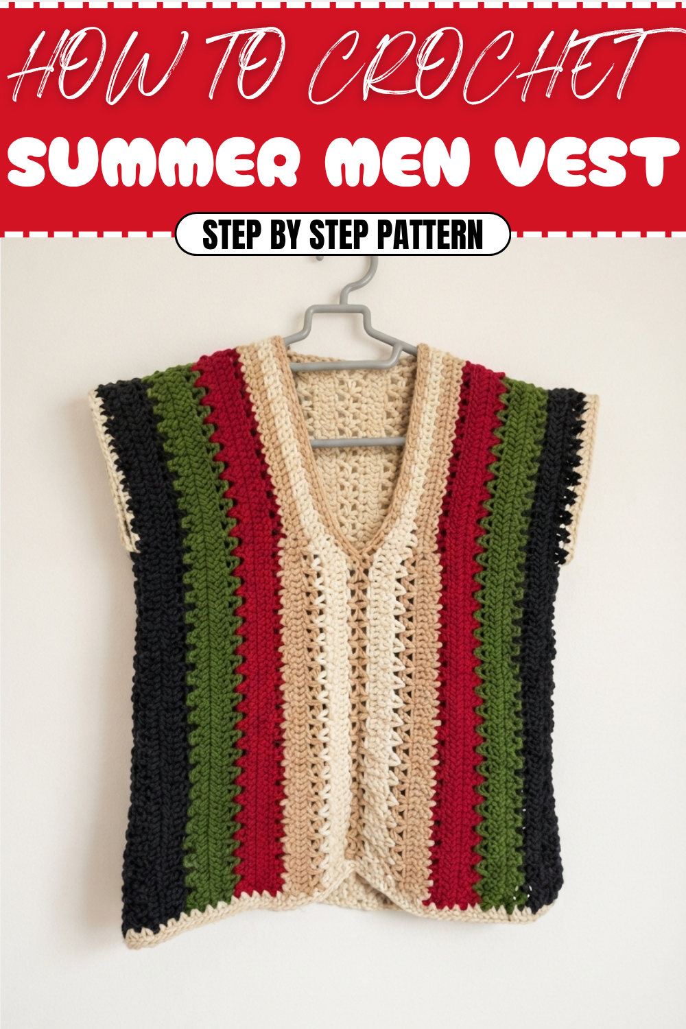 Free Crochet Summer Men Vest