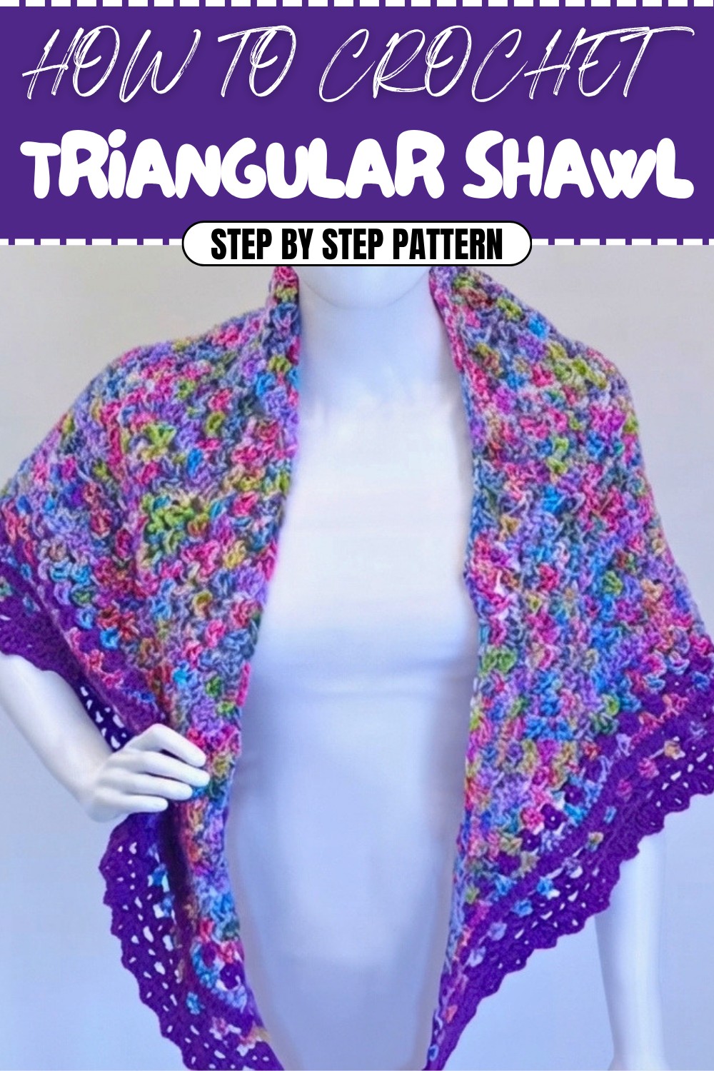 Free Crochet Triangular Shawl Pattern