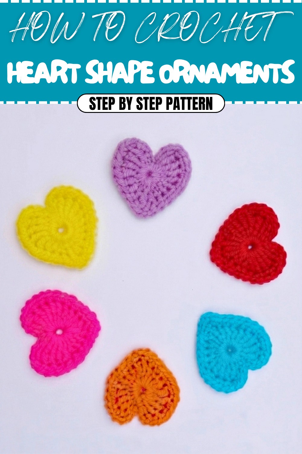 Heart Shape Crochet Ornaments Pattern (1)