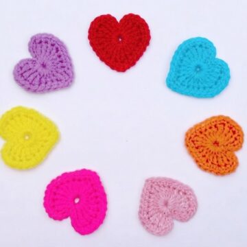 Heart Shape Crochet Ornaments Pattern 6