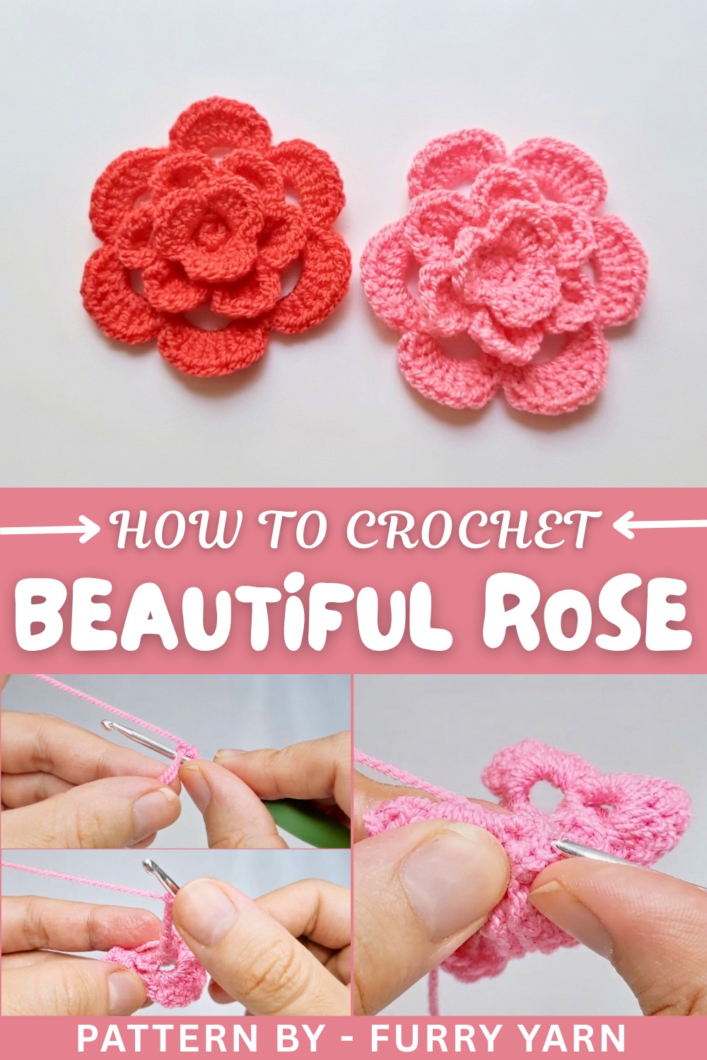 Beautiful Crochet Rose Pattern