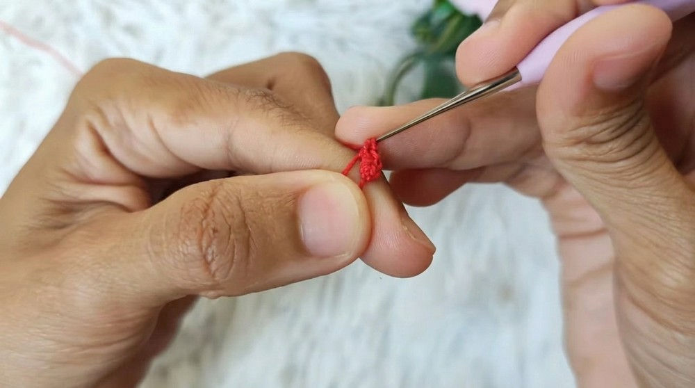 Crochet A Red Chilli Earrings Pattern (2)