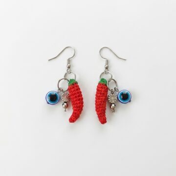 Crochet A Red Chilli Earrings Pattern (7)