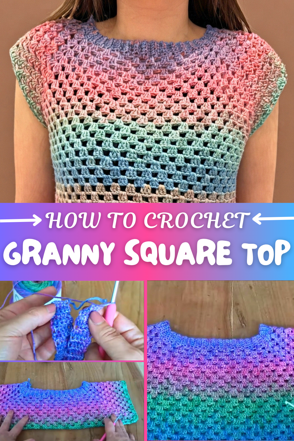Crochet Granny Square Top