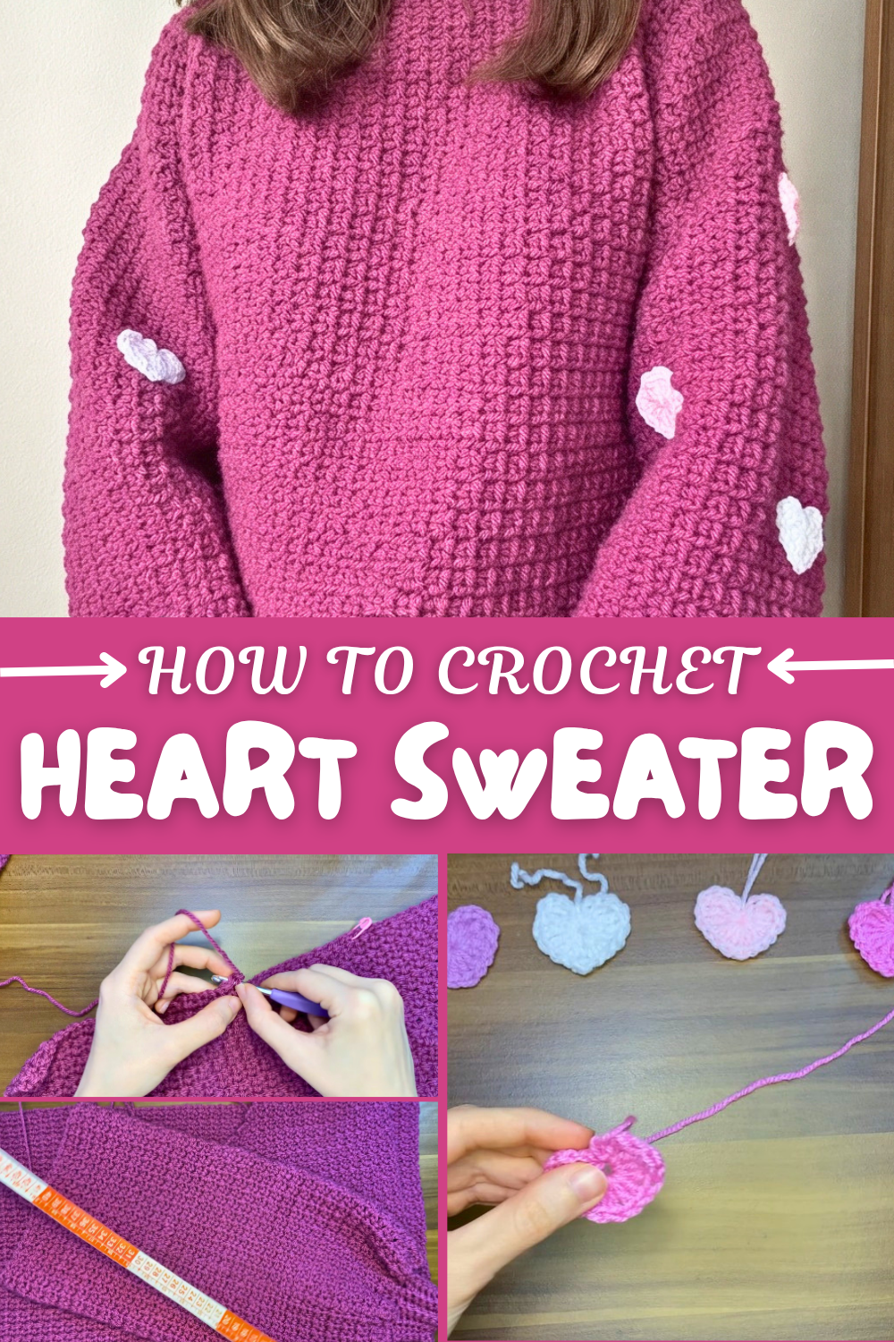 Crochet Heart Sweater