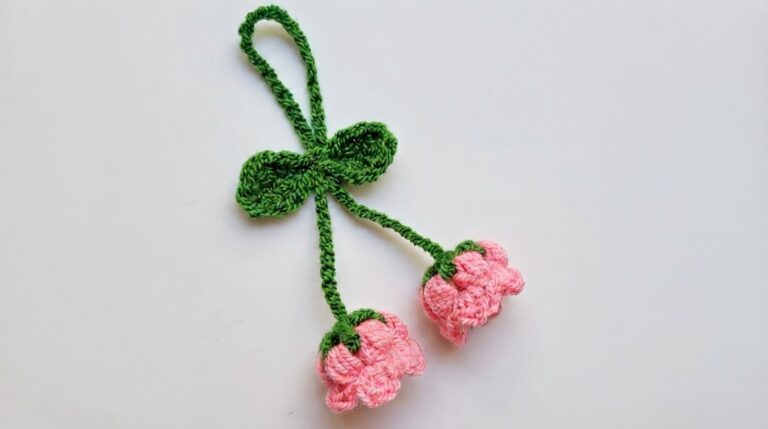 Crochet Lily Of The Valley Keychain Pattern 5