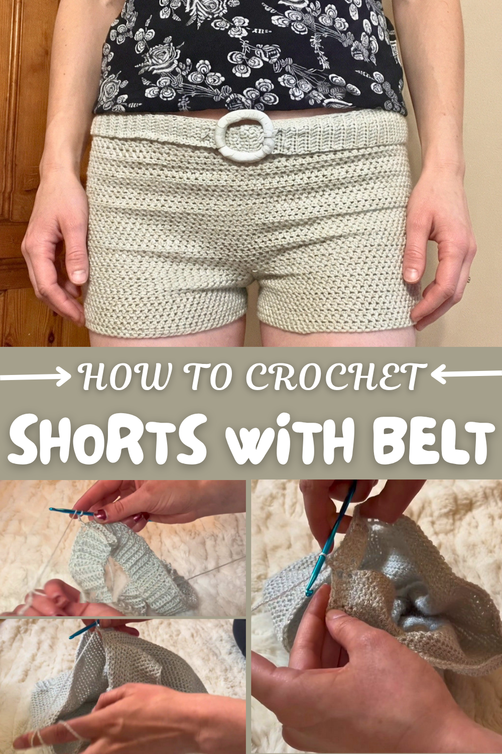 Crochet Shorts With Belt