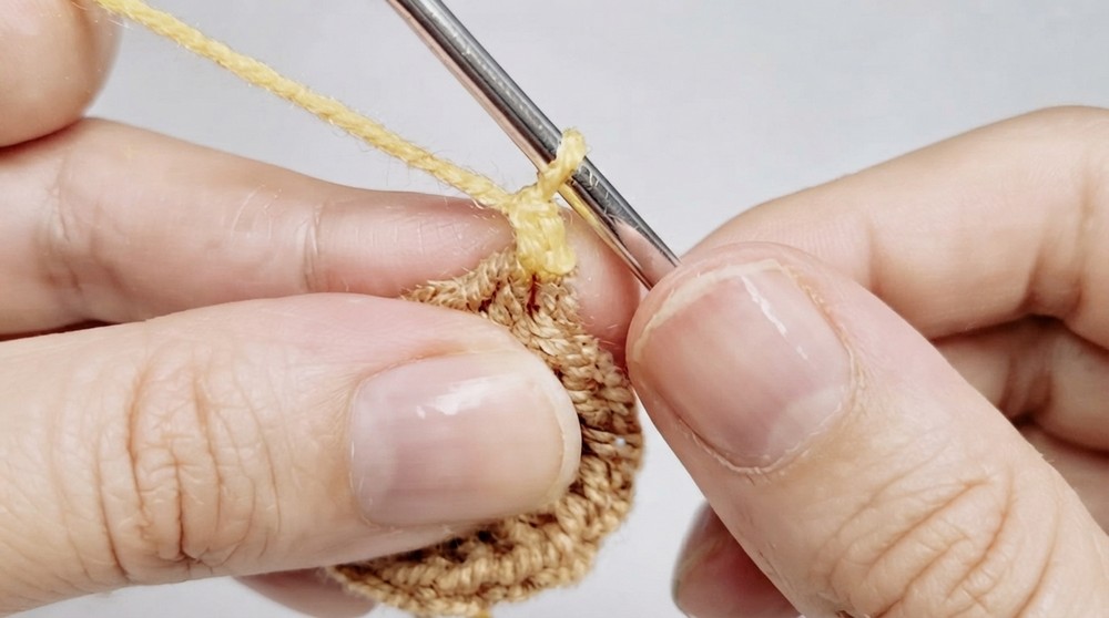 Crochet Sunflower Bookmark Pattern 3