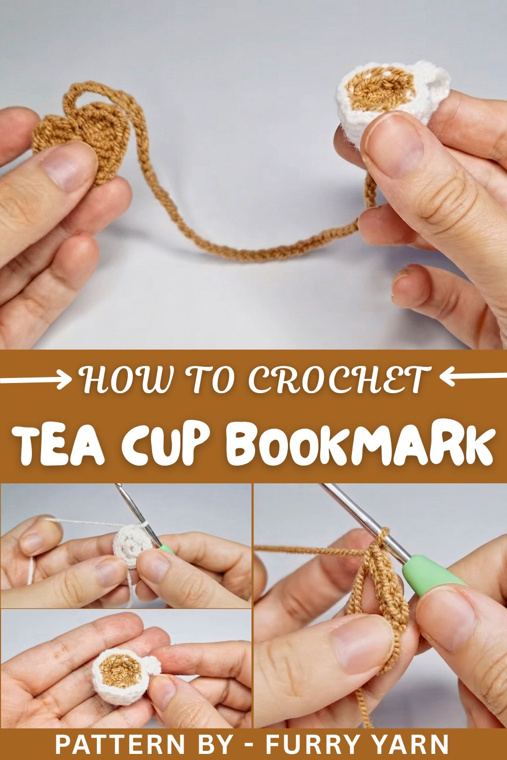 Crochet Tea Cup Bookmark Pattern