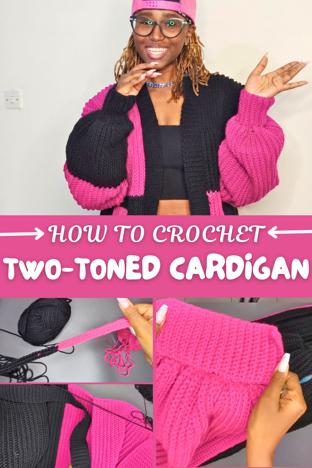 Crochet Two-toned Cardigan
